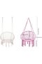 Hammock Chair, Hanging Swing with Macrame and Cushion, Max 330 Lbs, Beige Hanging Cotton Rope Chair - 7