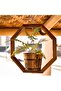 FFD Rustic Wooden Hanging Flower Pot - Wall-Mounted Decorative Vase