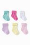 Cotton 0-6 Months New Born Baby Girl 6-Pack Baby Socks - 2