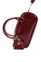 Crinkle Textured Cherry Claret Red Shk207 Faux Leather Charm Detailed Zippered Hand, Arm and Shoulder Bag - 9