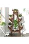 FFD Windmill Wooden Multi-functional Fleshy Flower Plant Display Stand Storage Rack - 2