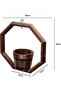 FFD Rustic Wooden Hanging Flower Pot - Wall-Mounted Decorative Vase - 2