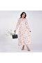 Rayon White Floral Maxi Dress – High Neck with Elastic Cuff, Available in 3 Colors.