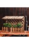 FFD Wooden Hanging Flower Pot, Wall-Mounted Flower Basket, Vase for Decorating Home, Garden Decor - 2