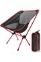 Camping Chair Ultra Lightweight Folding Chair Portable for Beach Travel Hiking Picnic (Red)