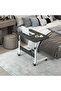 Bedside Laptop Table Height Adjustable Desk, Black - 8