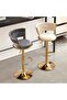 Stylish Barstools - Adjustable Counter Height Chairs with Backrest and Footrest for Kitchen, Dining, - 3