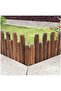 FFD Wooden Garden Edging Border Fence - Weatherproof Carbonized Wood Panels with Interlocking - 8