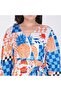 Rayon Colorful Patch Print- V-Neck Maxi Dress with Belted Waist, Available in 3 Colors. - 6