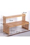 2-Tier Bamboo Plant Stand Shelf, Adjustable Rustic Flower Pot Holder Organizer Large 47X21X30cm - 8
