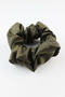 Leather Look Soft Fabric Rubber Buckle Bagel Buckle - Khaki