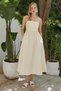 Chest Part Pleated Strap Dress 3332