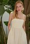 Chest Part Pleated Strap Dress 3332 - 3