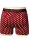 3 Pieces Red Tone Cotton Men's Boxers - 4