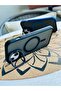 iPhone 15 - 14 - 13 Compatible Magsafe Featured Protective Silicone Case with Camera Frame and Stand - 4