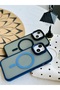 iPhone 15 - 14 - 13 Compatible Magsafe Featured Protective Silicone Case with Camera Frame and Stand - 6