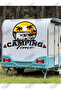 Camping Time 100×85 cm Sticker Caravan Sticker Covering Sea View