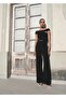 Long Jumpsuit with Asymmetrical Neckline - 2