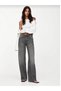 Copy - Women's High Waist Beige Jeans Casual Beige Denim Pants Palazzo Julia - 3