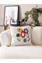 Comfort Series Punch Embroidered Linen Throw Pillow Cover 43X43 cm