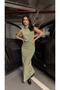 Drape Collar Lined Zippered Gathered Slit Sandy Fabric Khaki Dress