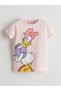 Lcw Baby Pink Daisy Duck Printed Baby Girl Shorts Pajamas Suit - 2