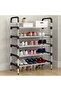 Household Steel Pipe Shoe Rack Dormitory 5-layer Dustproof Shoe Cabinet Storage Rack