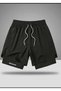 Lerixmod Women's Men's Unisex Summer Cheer-Up Fabric with Kaapa Fabric for Fitness Lined Tights Shorts / Hidden Pocket Detail / Knitted Elastic