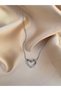 Hollow Heart Love Knot Pendant |   Non-Tarnish Steel, Silver Color, 45 cm - 5