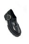 (London) Lucky Thermo Non-Slip Sole Side Buckle Detail Casual Women's Shoes Black - 7
