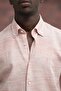 Slimfit Straw Woven Collar Buttoned Slimfit Shirt - 5