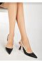 Women's Thin Heel Gold Detailed Open Back Stiletto Mold Shoes - 2