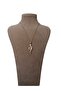 Snake Patterned Steel Zircon Stone Gold Necklace - 3