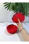 Red Polyester Coaster