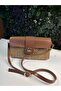 Capri Straw Look Leather Blend Stylish Shoulder Crossbody Bag - 2