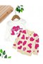 Baby Girl Seasonal 3-Piece Set – Heart Printed Jacket, Long Sleeve Badi and Bottom – 6-24 Months - 5