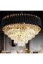 Gold Modern Crystal Chandeliers 5-tier K9 Round Crystal Chandeliers Light Fixture 12 Lights Black - 2