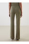 Elastic Waist Flared Women's Trousers - 4