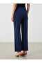 Elastic Waist Textured Women's Trousers - 4