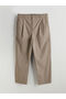 Khaki Comfortable Fit Men's Trousers - 5