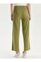 Lcwaikiki Basic Khaki Elastic Waist Wide Leg Women's Trousers - 5