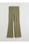 Elastic Waist Flared Women's Trousers - 5