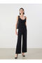 Elastic Waist Textured Women's Trousers