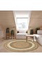 FFD 100x100cm Handwoven Round Jute Rug – Eco-Friendly Boho Braided Carpet for Living Room, Bedroom - 3