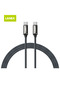 كيبل لانيكس LS50CC مضفر 1متر شحن سريع 100 واط USB-C إلى USB-C متوافق مع أجهزة تايب سي وايفون 15-16