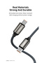 كيبل لانيكس LS50CC مضفر 1متر شحن سريع 100 واط USB-C إلى USB-C متوافق مع أجهزة تايب سي وايفون 15-16 - 3