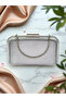Silver Gray Lame Color Laser Snake Pattern Evening Dress Bag Night Wedding Wedding Engagement Graduation Portfolio - 5