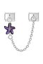 Purple Starfish Chain Steel Italian Charm