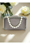 Anthracite Gray Platinum Color Laser Snake Pattern Evening Dress Bag Night Wedding Wedding Engagement Graduation Portfolio - 5
