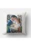 Wedding Anniversary Gift Bride Mountain Pillow with Name and Date Written